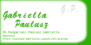 gabriella paulusz business card